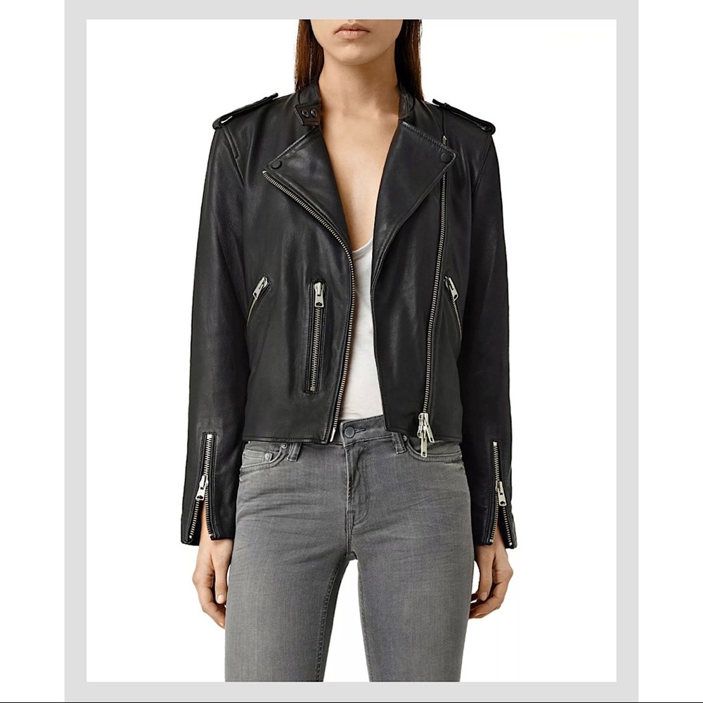 All Saints Black Leather Jacket